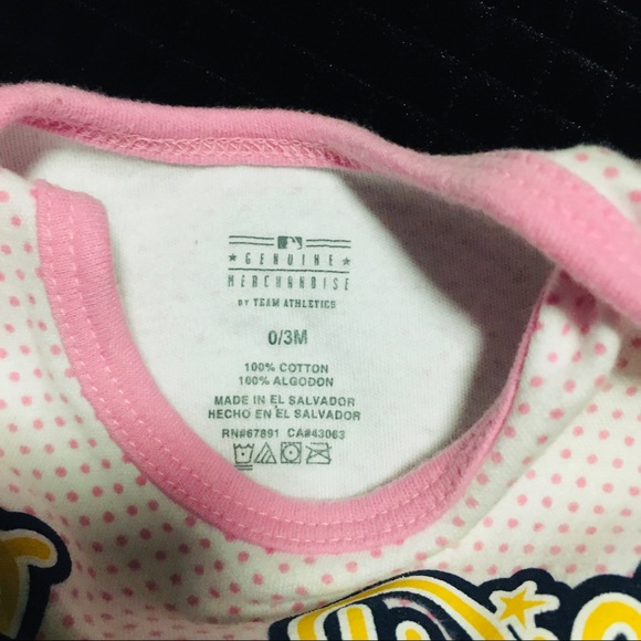 MLB San Diego SD Padres Custom refurbished with Ruffled Bootie 0-3 months - Picture 5 of 6